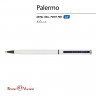 Ручка шариковая автоматическая PALERMO бел.мет.корп, 0,7мм синяя 20-0250/14