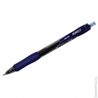 Ручка шариковая автоматическая "KINEX", синяя, 0,7мм, грип