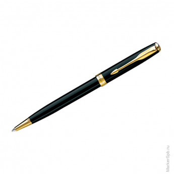 Ручка шариковая "Sonnet Black Lacquer GT" черная, 1,0мм, поворотный механизм, подар.уп.