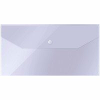 Папка-конверт на кнопке OfficeSpace, C6, 150мкм, прозрачная 5 шт/в уп