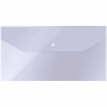 Папка-конверт на кнопке OfficeSpace, C6, 150мкм, прозрачная, 5 шт/в уп