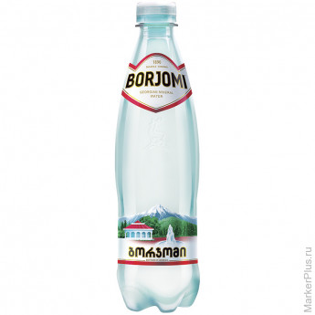 Вода минеральная газированная Боржоми 0,5л, пластиковая бутылка 12 шт/в уп
