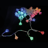 Электрогирлянда светодиодная ЗОЛОТАЯ СКАЗКА "Бриллианты", 30 ламп, 3м, многоцв, контр, 591269