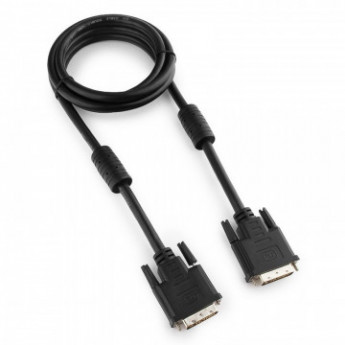 Кабель Cablexpert DVI-D 1.8м, 25M/25M, экран, феррит.кольца, черный