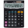Калькулятор настоль.ПОЛНОРАЗ. БУХ. Deli E1630,12р,дв.пит, 188x140мм, черный