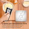 Миксер BQ (БИ-КЬЮ) MX420, 500Вт, 5 скоростей, 2 венчика, 2 крюка для теста, серый, 86193215