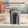 Миксер BQ (БИ-КЬЮ) MX420, 500Вт, 5 скоростей, 2 венчика, 2 крюка для теста, серый, 86193215