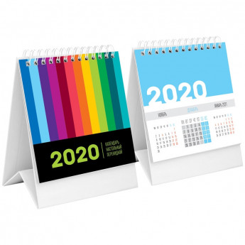 Календарь-домик 100*140мм, OfficeSpace "Color", на гребне, 2020г.