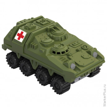 Военная машина игрушечная БРОНЕТРАНСПОРТЕР "Санитар", пластик, 10,1x5,4x4,7 см, НОРДПЛАСТ, 377 Военная машина игрушечная БРОНЕТРАНСПОРТЕР "Санитар", пластик, 10,1x5,4x4,7 см, НОРДПЛАСТ, 377