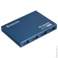 Хаб DEFENDER SEPTIMA SLIM, USB 2.0, 7 портов, порт для питания, алюминевый корпус, 83505