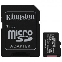 Карта памяти microSDXC 128 GB KINGSTON Canvas Select Plus UHS-I U1,100 Мб/с (class 10), адаптер, SDCS2/128 GB, SDCS/128GB
