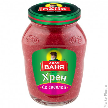 Приправа Хрен Дядя Ваня столовый со свеклой, 140г