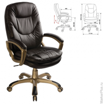 Кресло офисное CH-868YAXSN, экокожа, темно-коричневое, CH-868YAXSN/COF