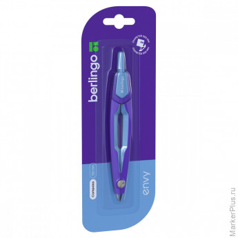 Циркуль Berlingo "Envy" металлический, 135мм, голубой, блистер