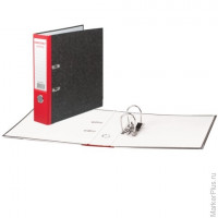 Папка-регистратор ОФИСМАГ, фактура стандарт, с мраморным покрытием, 50 мм, красный корешок, 225587