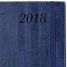 Ежедневник датированный 2018, А5, BRAUBERG "Wood", "благородное дерево", синий, 138х213 мм, 128137