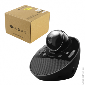 Веб-камера LOGITECH ConferenceCam BCC950, 3 Мпикс., микрофон, USB 2.0, черная, регулируемый крепеж, 960-000867