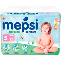 Подгузники -трусики для детей MEPSI XL (12-22 кг) 19 шт/уп, комплект 19 шт