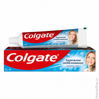 Зубная паста 50 мл COLGATE "Бережное отбеливание", с фторидом и кальцием, 7891024188262 Зубная паста 50 мл COLGATE "Бережное отбеливание", с фторидом и кальцием, 7891024188262