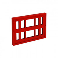 Рамка пластиковая на покупательскую тележку TF-A4, цвет красный (20шт/уп)