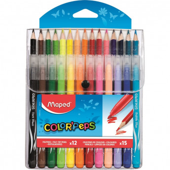 Набор для рисования Maped COLOR'PEPS 12 флом + 15 цвет. каранд., 897412