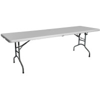 Стол обеденный SG_Z-242 s банкетный складн.,2420х740х740,св.сер.пласт,мет.