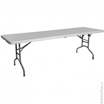 Стол обеденный SG_Z-242 s банкетный складн.,2420х740х740,св.сер.пласт,мет.