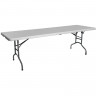 Стол обеденный SG_Z-242 s банкетный складн.,2420х740х740,св.сер.пласт,мет.