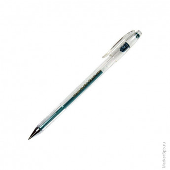 Ручка гелевая зеленая металлик, 0,7мм, 12 шт/в уп