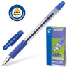 Ручка шариковая масляная PILOT BPS-GP-EF, корпус синий, с резиновым упором, 0,25 мм, синяя, BPS-GP-ЕF