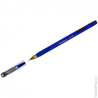 Ручка шариковая Berlingo 'xGold' синяя, 0,7мм, игольчатый стержень, грип, 12 шт/в уп