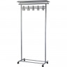 Вешалка МЕ_напольная М 9 с крючками (8209),колеса, металлик
