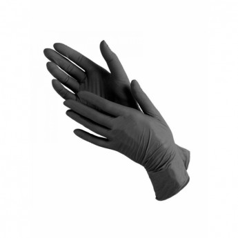 Мед.смотров. перчатки нитрил, черные, размер L, 50 п/уп