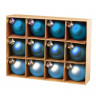 Новогоднее украшение подвесное Голубые оттенки, наб 12 шт 3x3x3см 89699