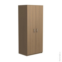 Шкаф для одежды двухдверный с горизонтальной штангой МФ Виско Стиль/Орех, 820*580*2030