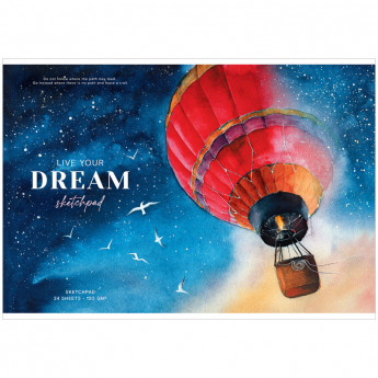 Альбом для рисования 24л., А4, на скрепке Greenwich Line 'Dream above', 120 г/м2, 4 шт/в уп