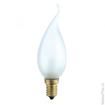 Лампа накаливания PHILIPS BXS35 FR E14, 40 Вт, вид свечи на ветру, матовая, колба d = 35 мм, E14, 175359