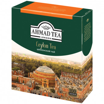 Чай Ahmad Tea 'Цейлонский', черный, 100 пакетиков по 2г