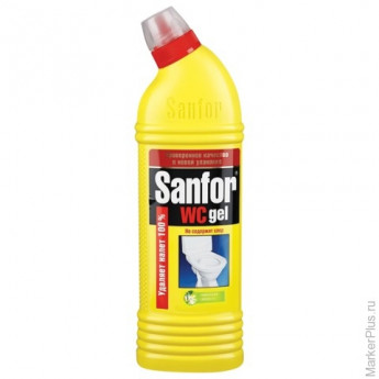 Средство для уборки туалета 750 г, SANFOR WC gel (Санфор гель) 'Лимонная свежесть', 1550