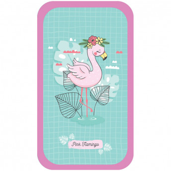 Пенал 2 отделения, 190*110 ArtSpace "Flamingo", ламинированный картон, фольга