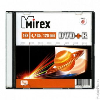 Носители информации Mirex DVD+R 4,7 Гб 16x slim case (UL130013A1S) Носители информации Mirex DVD+R 4,7 Гб 16x slim case (UL130013A1S)