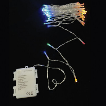 Электрогирлянда-нить уличная 'Стандарт' 6 м, 60 LED, мультицветная, на батарейках, ЗОЛОТАЯ СКАЗКА, 591291