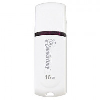 Флеш-диск 16 GB, SMARTBUY Paean, USB 2.0, белый, SB16GBPN-W