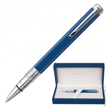 Ручка шариковая WATERMAN "Perspective Deluxe CT", корпус синий, нержавеющая сталь, палладиевое покры