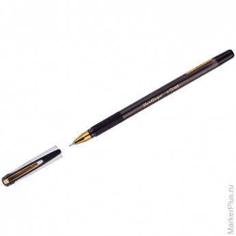 Ручка шариковая Berlingo 'xGold' черная, 0,7мм, игольчатый стержень, грип, 12 шт/в уп