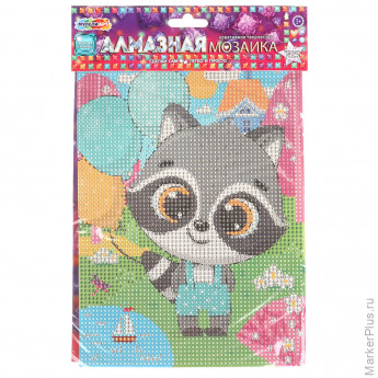 Алмазная мозаика детская АССОРТИ 10 видов, 17х23 см, на картоне МУЛЬТИ АРТ