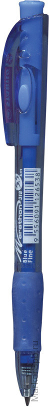Ручка шариковая автоматическая "Marathon", синяя, 0,3мм, грип