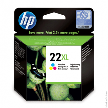 Картридж струйный HP (C9352CE) Deskjet F2280/Officejet J3680 и др., №22XL, цветной, оригинальный