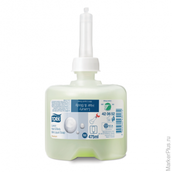 Картридж с жидким мылом-шампунем одноразовый TORK (Система S2) Premium, 0,475 л, 420652