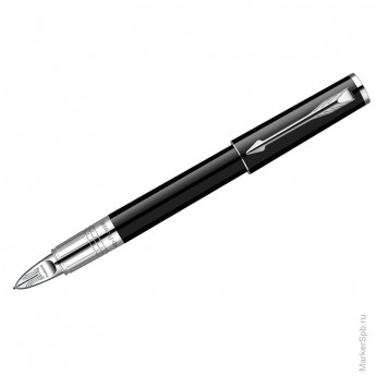 Ручка Пятый пишущий узел "Ingenuity Slim Black Lacquer CT" черная, 0,8мм, подар. уп.